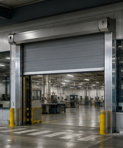 Jasa instalasi Exterior High Speed Doors untuk loading dock