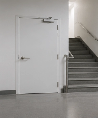 Fire Rated Door pada apartemen untuk melindungi koridor, tangga darurat, dan area hunian dari kebakaran.