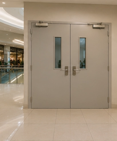 Fire Rated Door pada pusat perbelanjaan untuk meningkatkan keselamatan pengunjung dan penyewa bangunan.