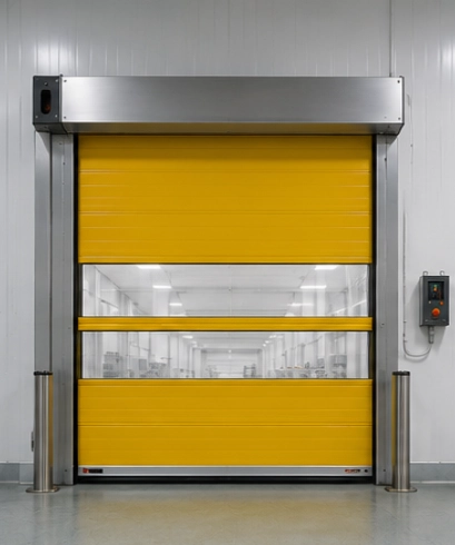 High Speed Fabric Doors di pabrik manufaktur industri