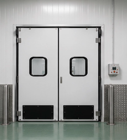 Impact Door pada cold storage untuk membantu menjaga suhu ruangan dan mempercepat akses distribusi.