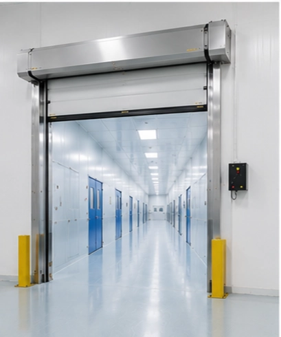 Jasa pemasangan Clean Room High Speed Doors untuk pabrik kosmetik