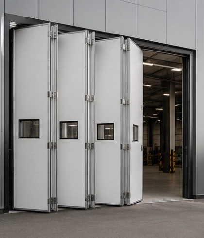 Jasa pemasangan folding door industri