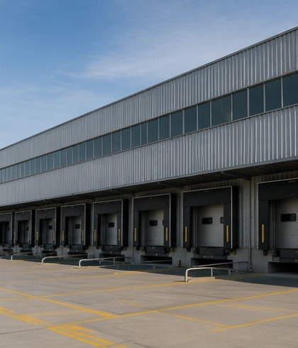 Jasa instalasi industrial doors untuk gudang logistik