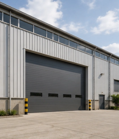 Jasa pemasangan Industrial Sectional Doors untuk pabrik dan gudang industri