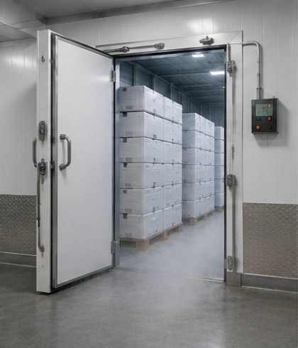 Jasa instalasi specialty hygiene doors untuk freezer warehouse