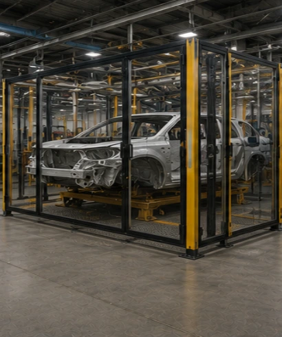 Machine Protection Doors untuk Lini Produksi Otomotif