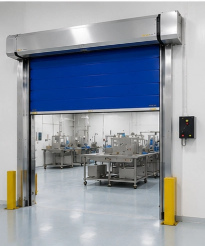Jasa instalasi Clean Room High Speed Doors untuk hospital clean room