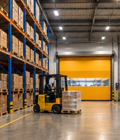 Jasa instalasi High Speed Doors untuk gudang logistik