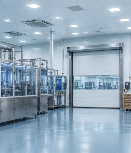 Jasa instalasi High Speed Doors untuk industri farmasi