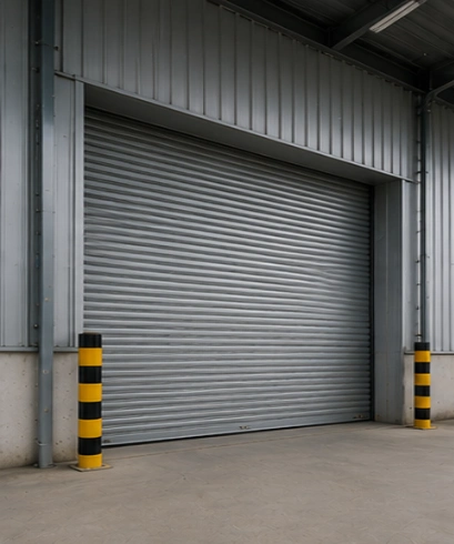 Jasa pemasangan Roller Shutter Door pada gudang industri untuk meningkatkan keamanan dan kelancaran aktivitas operasional.