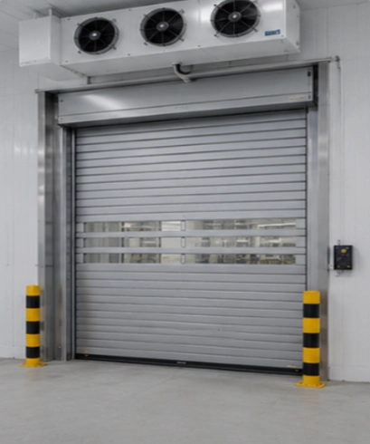 Jasa instalasi Spiral High Speed Doors untuk cold storage