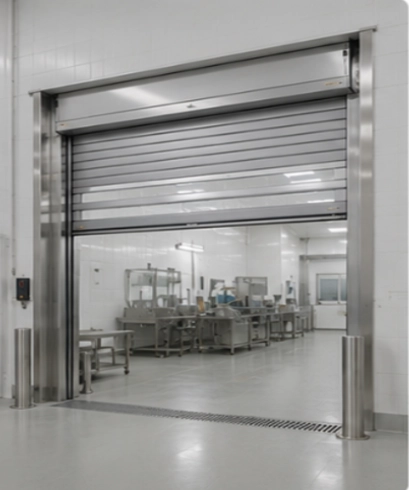 Jasa pemasangan Spiral High Speed Doors untuk pabrik makanan