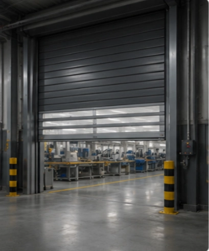 Jasa pemasangan Spiral High Speed Doors untuk pabrik manufaktur