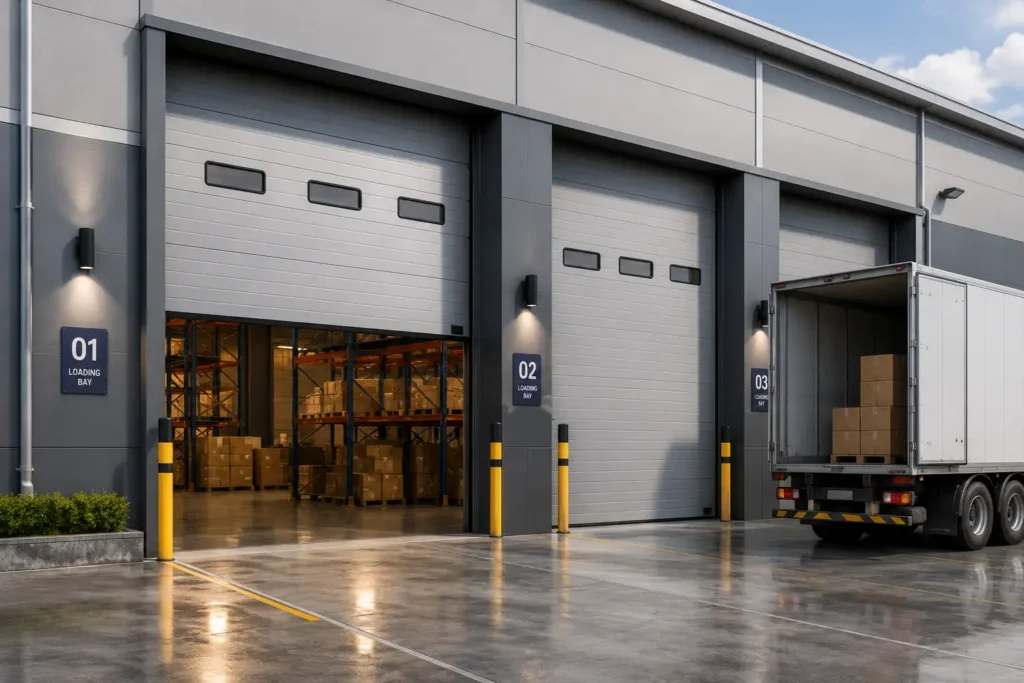 jasa pemasangan sectional door gudang distribusi