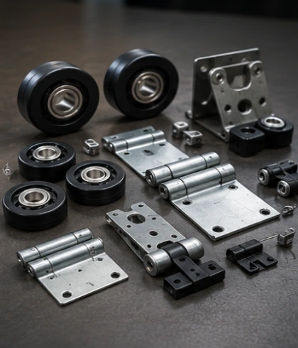 Roller dan hinge untuk door system industri