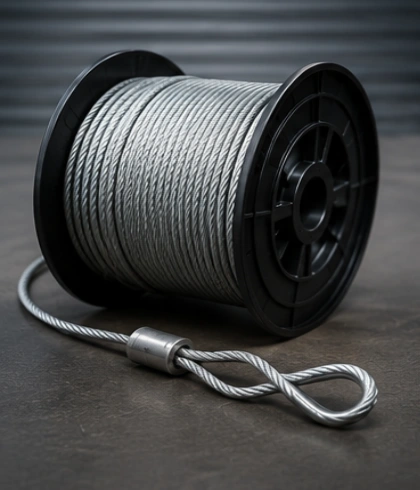 Steel cable untuk sectional door industri